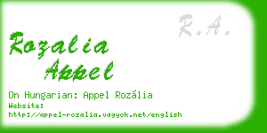 rozalia appel business card
